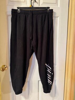 VS PINK Black Joggers - High Waisted Sweatpants XL